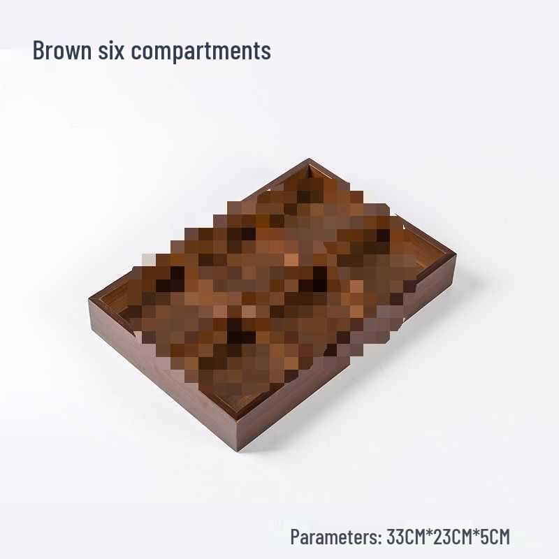 Wooden Multi-Compartment Tea Tray & Snack Plate