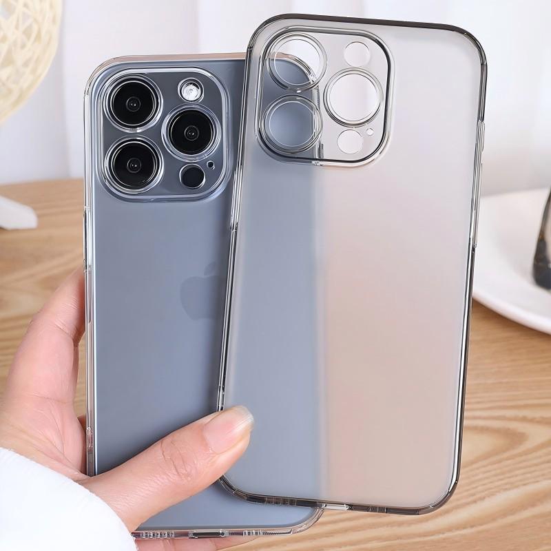 Frosted Tempered Glass Soft Edge Case for iPhone 16/17 Pro Max