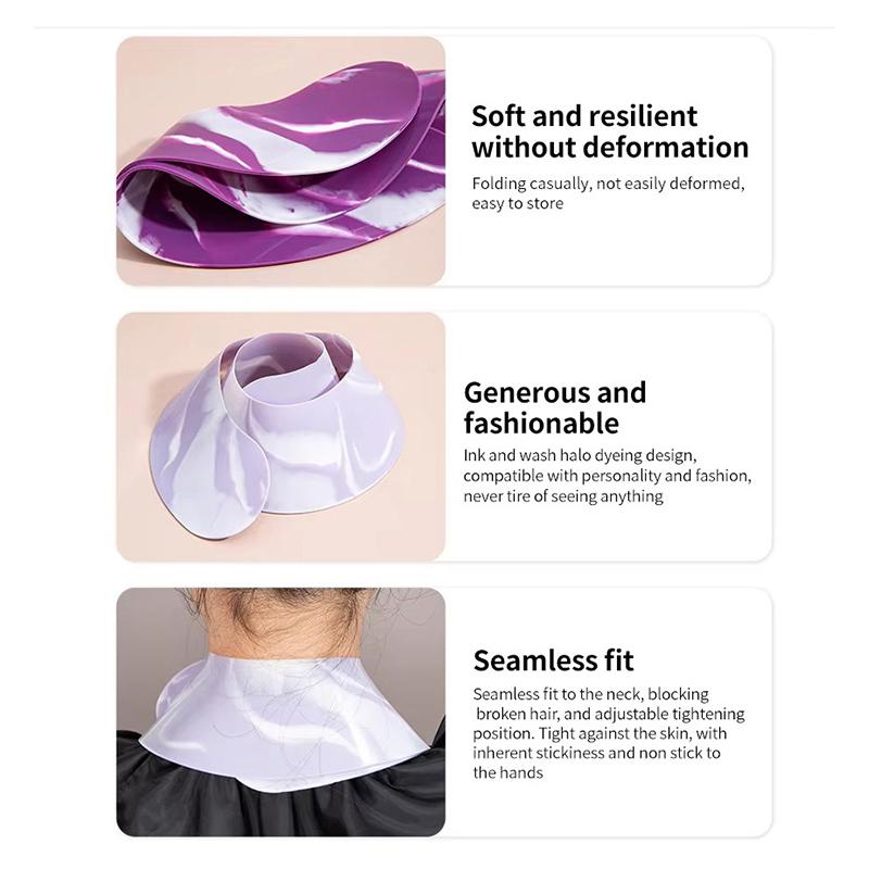 Silicone Stylist Cutting Collar Hair Dyeing Shawl Waterproof Neck Cape Wrap Cover Barber Hairdressing Hair Coloring Accessories