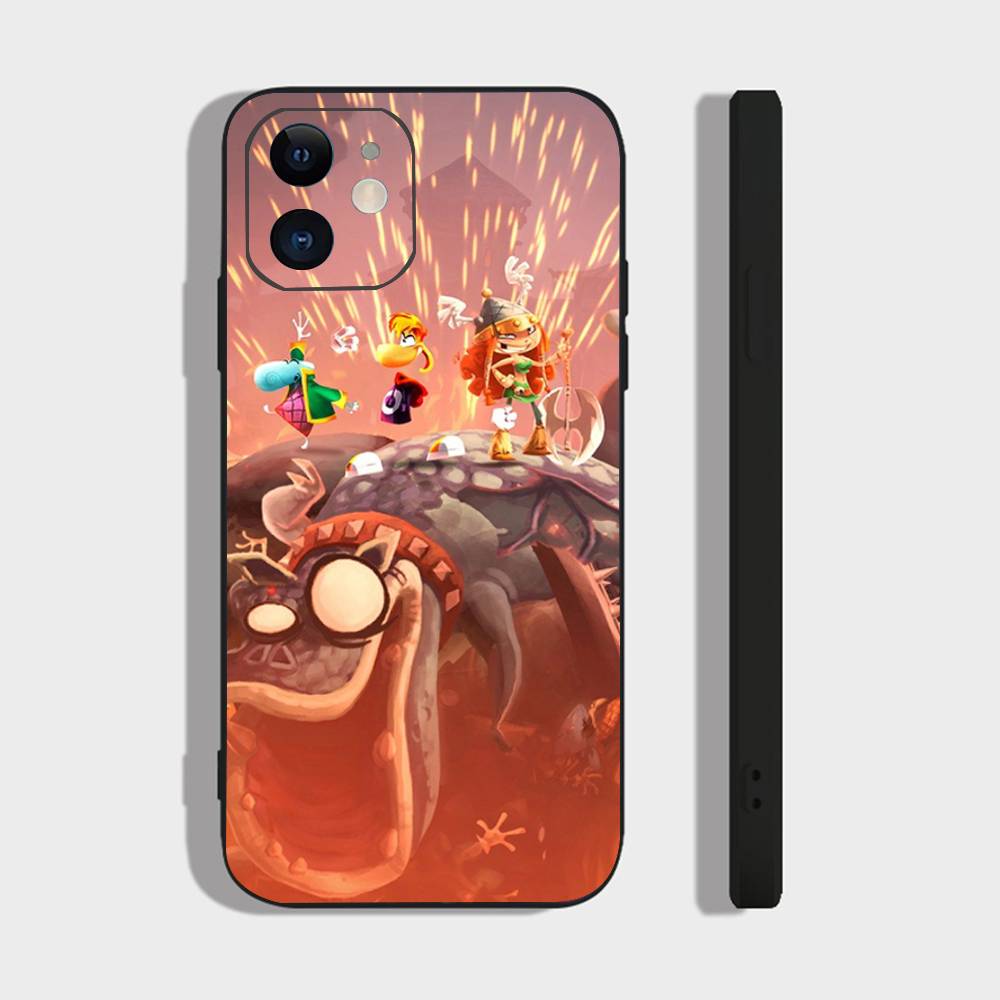 Anime R-Rayman Legends Phone Case For IPhone 17 Air 16 15 14 13 Pro Max 11 12 Black Silicone Cover