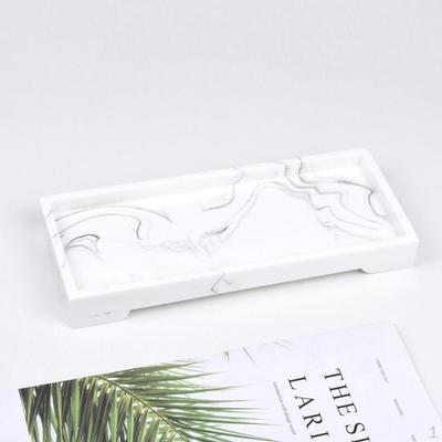 Decorative Vanity Plate Holder Toiletry Tissue Towel Resin Organizer