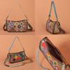 Cowhide Genuine Leather Bag Underarm Bag Colorful Color-blocking Retro Single-shoulder Bag Small Bag