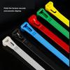 Collier de serrage en nylon - AIMOONSA - 5x200 mm (lot 100) - Réutilisable - Rouge - Largeur 4,8 mm