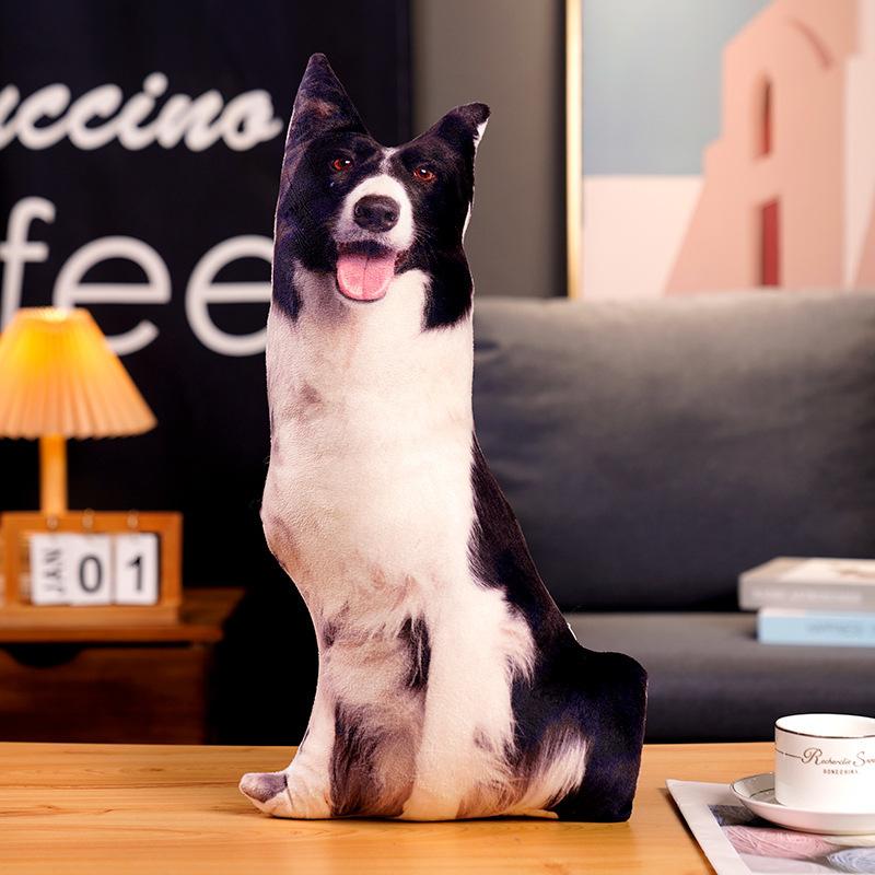 Kreatives 3D Simuliertes Hundekissen Abnehmbares Plüschtier Sofa Bettkissen