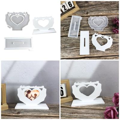 Heart Shaped Epoxy Resin Frame Mold Flexible Heart Frame Ornament Mold For Crafting Unique Home Decors And Keepsakes