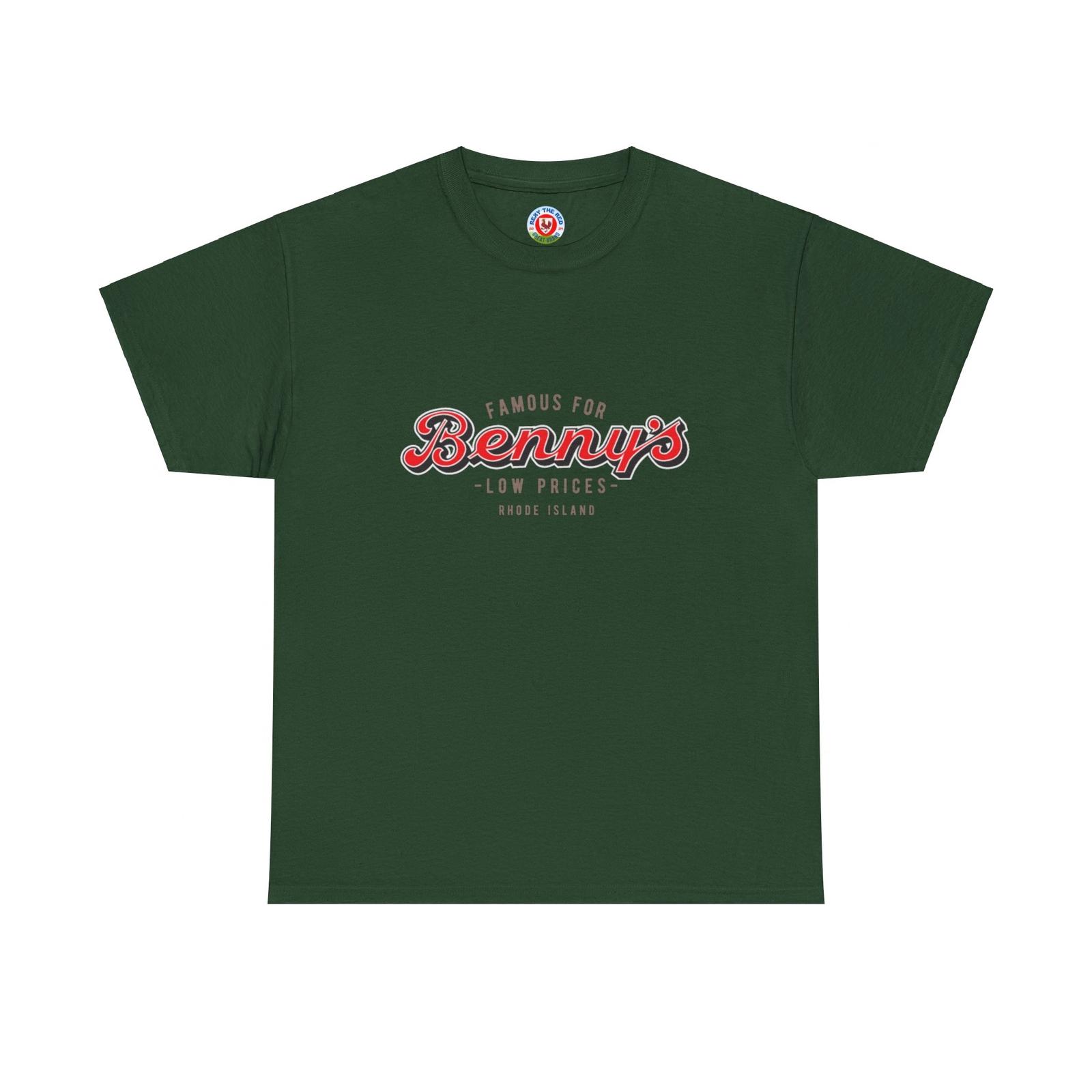 BENNYS Rhode Island famous for low prices Unisex Heavy Cotton Tee S