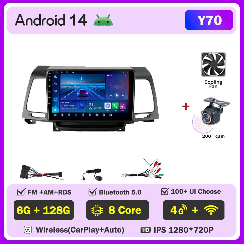 Car Multimedia Player For kia Opirus GH 2006 -2011 Car Radio Player Touch Screen Wireless Android 14 Intelligent System 5G Wifi