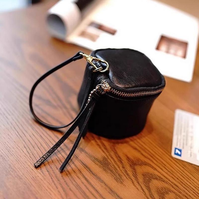 

Высококачественная минималистичная мини-сумочка для помады из коровьей кожи растительного дубления, портативная, держатель для монет и карт, квадратная сумка