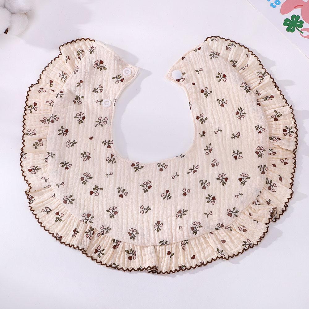 Ins Style Einfache Baumwoll-Baby-Lätzchen Neugeborenen-Druck Weiches Spucktuch Säugling Junge Mädchen Füttern Spucktuch Baby-Zubehör