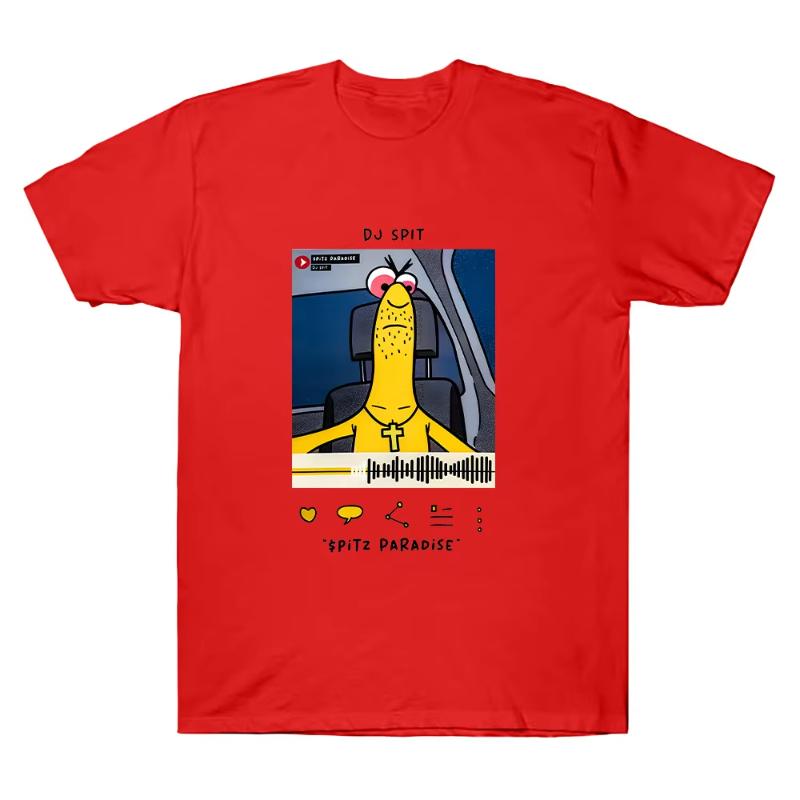 

DJ Spit TShirt Smiling Friends Graphic Tee Women Unisex Cotton Comfortable Clothing Casual Versatile Trendy Crewneck Short Sleeve 4XL
