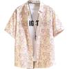 Tenflow Aloha Shirt Short Sleeve Floral Casual Shirt Men's Lightweight Cool Summer 2XL Pink