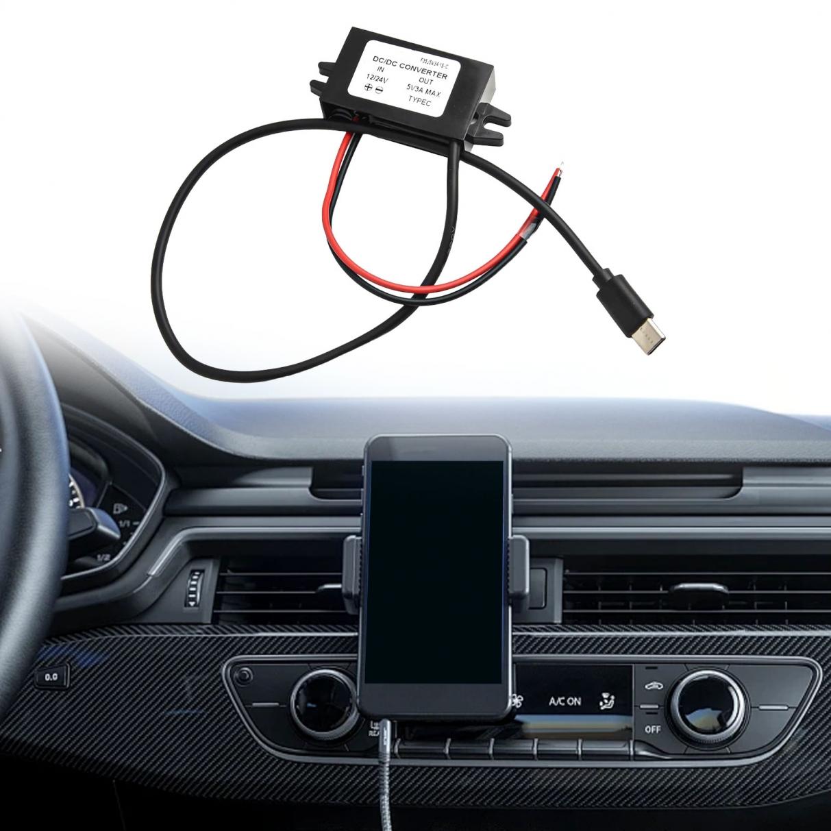 

Efficient DC Converter Step Down from 12/24 Volt to USB C Output at 25