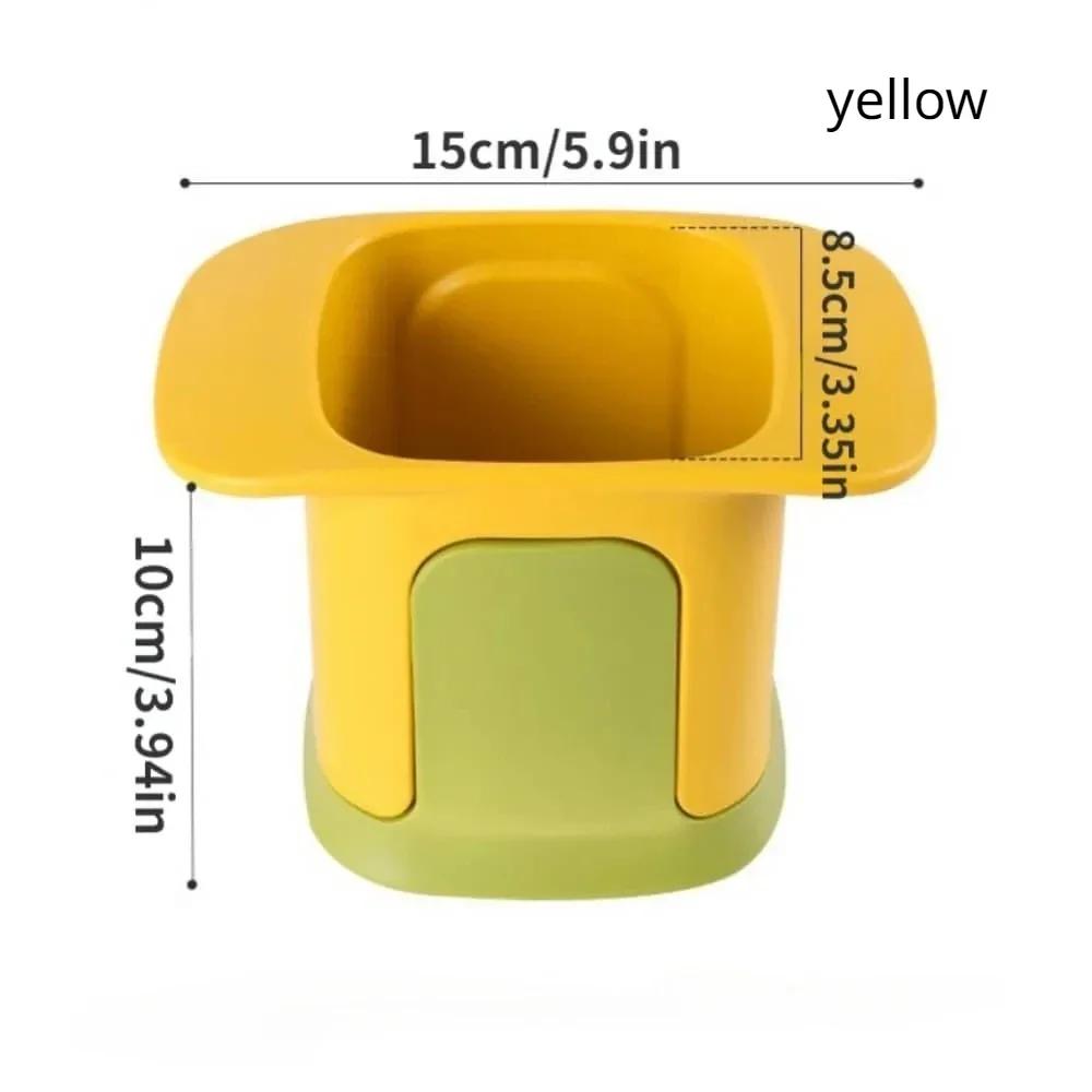 2 em 1 Cortador de Legumes Ferramenta de Corte em Cubos Pressão Manual Batata Cenoura Cebola Cortador Fatiador Chopper Chips Caixa de Corte Gadgets(Branco amarelado)