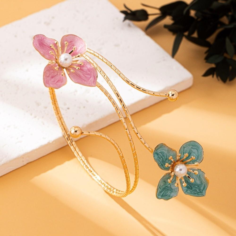 Tropföl Blumen Armband Buntes Armband Mode Offenes Armband Arm Zubehör