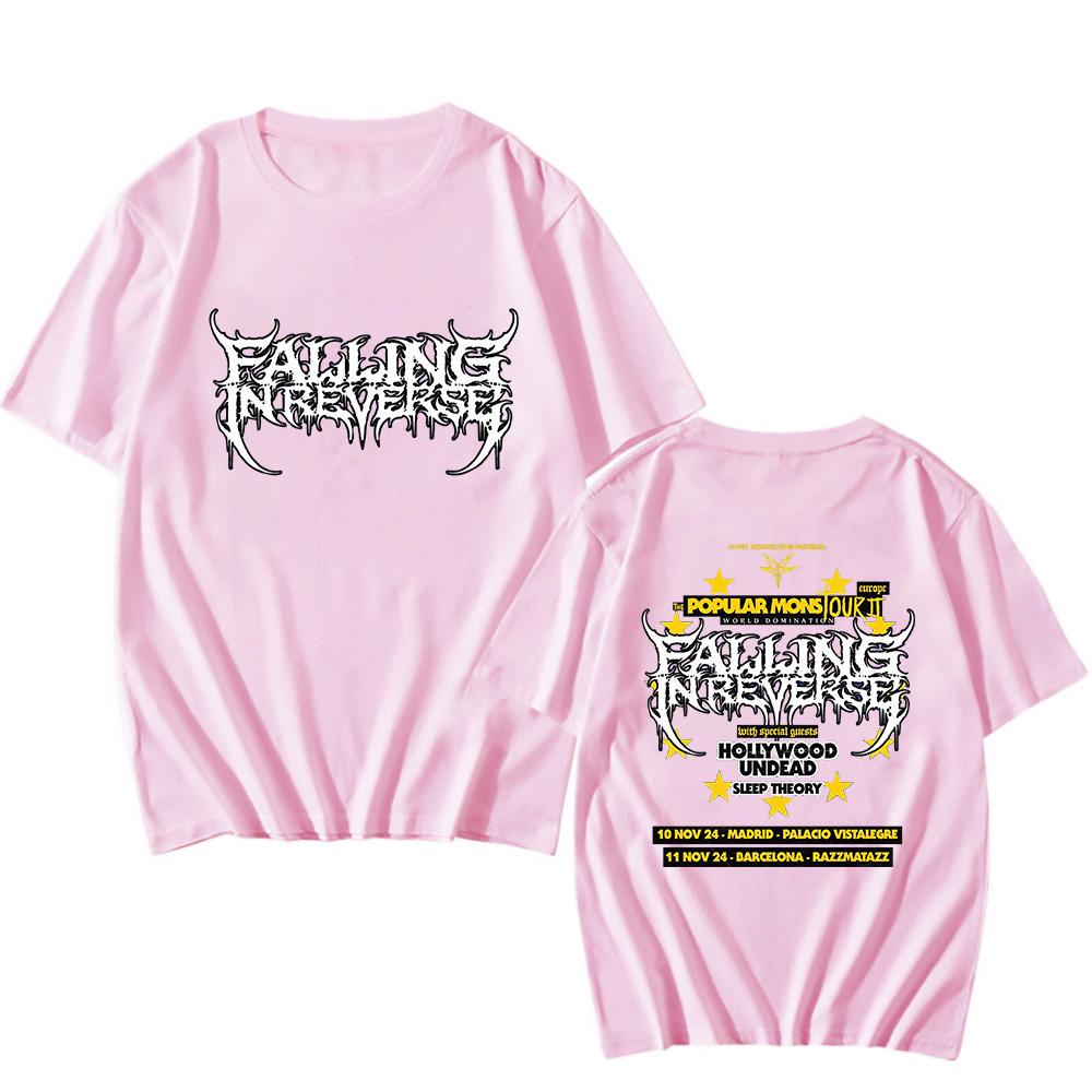 

Falling in Reverse Популярные футболки Mons Tour для женщин/мужчин Новый дизайн футболки Funko Pop с круглым вырезом Хлопковая одежда Тенденции XS