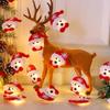Christmas Decorative Santa Hat String Light, Santa Clause Hat 4.9 Feet 10 LEDs  Battery Operated For Tree Ornaments Party Wreath Corner Decoration
