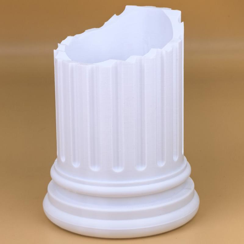 Ancient Greek Style Roman Pillar Pen Holder Roman Column Stone Pillar Pencil Holder Irregular Storage Box Makeup Brush Container