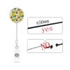 Retractable Badge Holder with Metal Clip Rotating ABS Badge Holder for Student Teacher Doctor Nurse Badge Holder