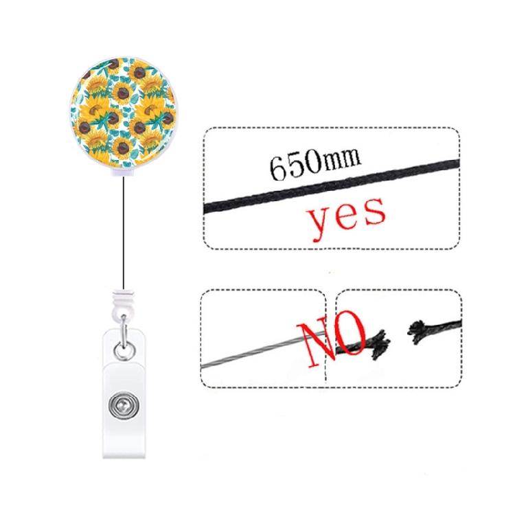 Retractable Badge Holder with Metal Clip Rotating ABS Badge Holder for Student Teacher Doctor Nurse Badge Holder