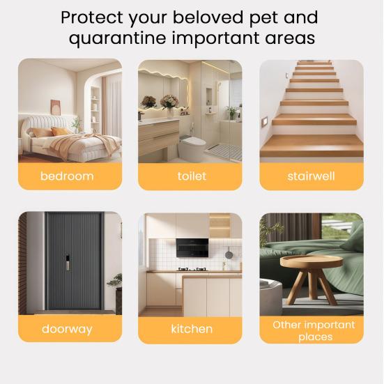 Retractable Pet Gate Mesh Pet Safety Gate No Drill Installation Indoor Outdoor Pet Barrier Fence Home Divider for Stairs Doorways Bedrooms