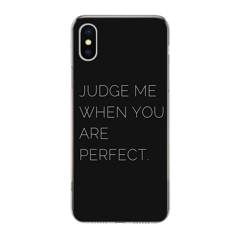 Etui na telefon z cytatami dla iPhone 13 12 11 Pro Max 6 X 8 6S 7 Plus XS XR Mini 5S SE 7P 6P Wzór Pokrowiec Coque