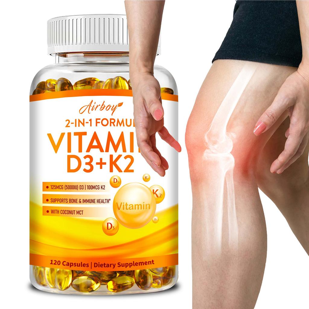 Vitamin K2+D3-Kapseln, angereichert mit Bio-Kokosöl, werden leichter aufgenommen und schützen Herz und Knochen. Geeignet für Vegetarier.