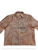 New Men Shirt Brown Handmade Lambskin Leather Stylish Real Soft Party Casual Fit