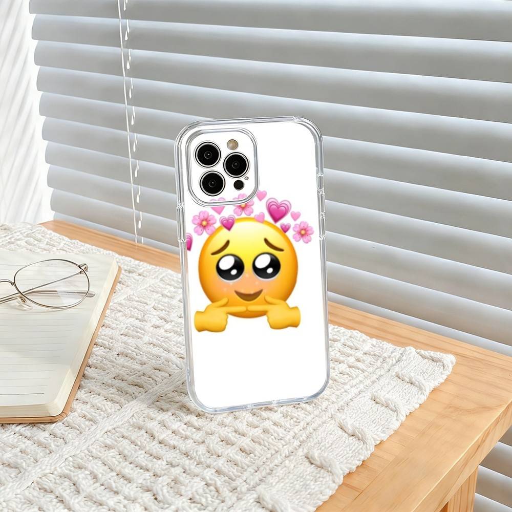 spring emojis Phone Case For iPhone17,16,15,14,13,12,11 Plus,Pro Max Soft Transparent Cover iPhone17promax
