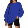 2024 Autumn/Winter Women's Plus Velvet Casual Loose Round Neck Hoodie, European & American Style
