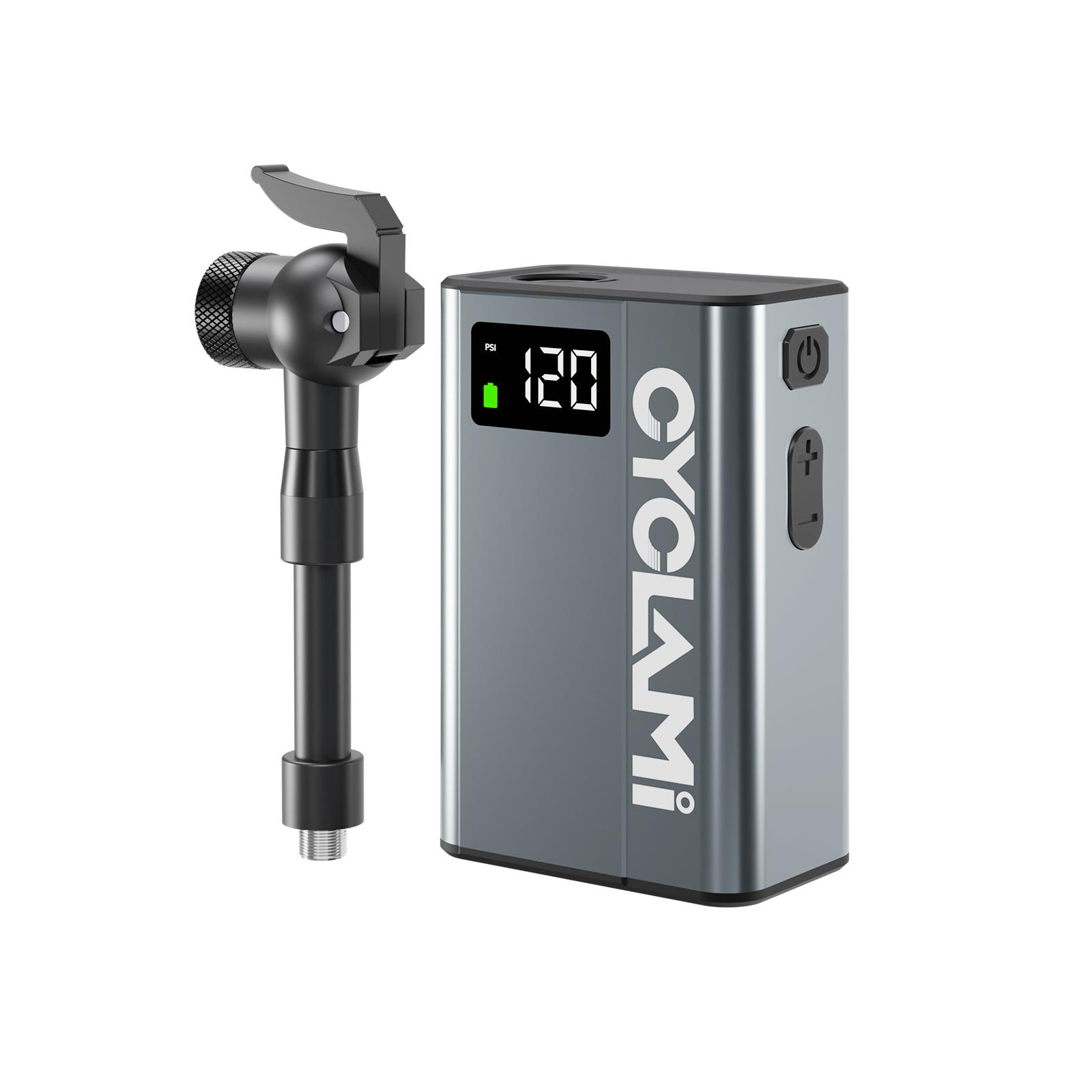 120 PSI Bike Portable Electric Pump Aluminum Alloy Mini Cycling Bicycle Tire Inflator Pressure Display Start CYCLAMI E1 Team E1-TEAM