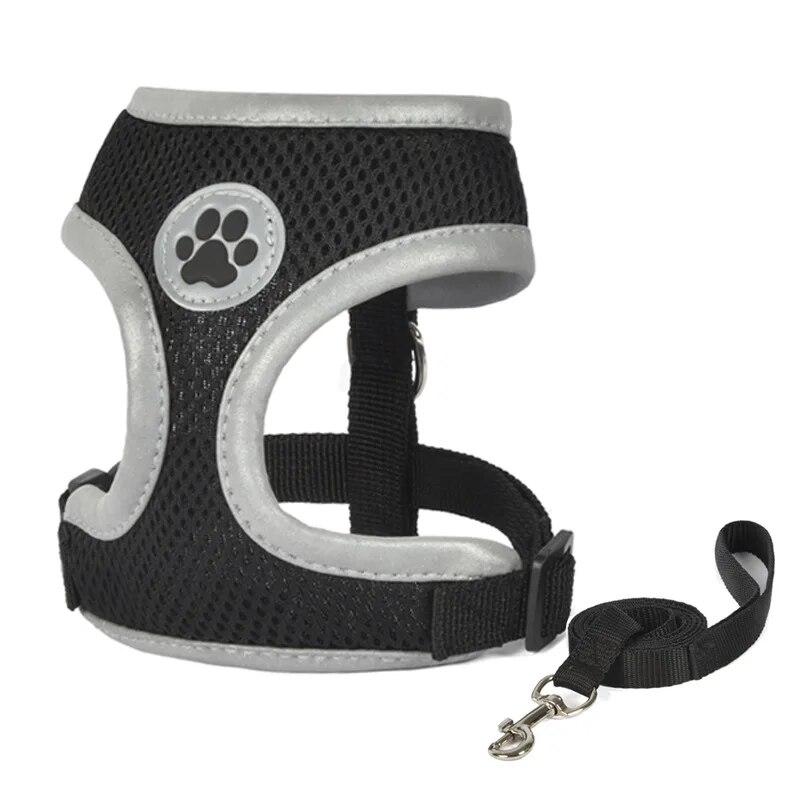 Cat Harness Leash Set Reflective Puppy Pet Walking Lead Leash Escape Proof Kitten Harness For Cats Small Dogs Cat Accessories