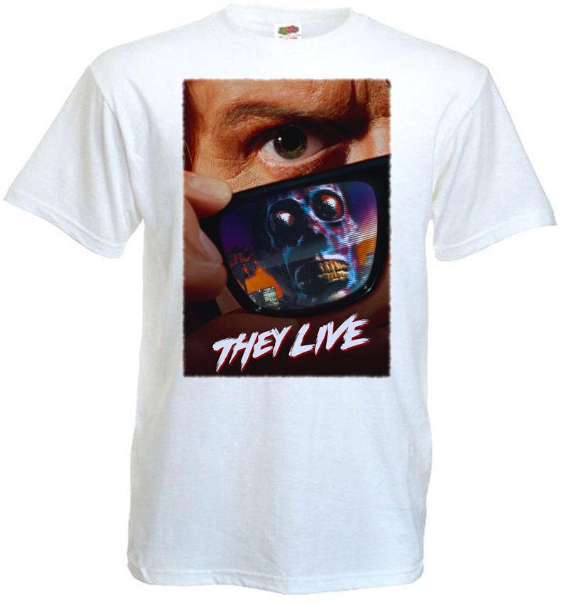 

They Live v7 T shirt white movie poster all sizes S-5XL 4XL