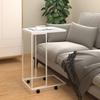 VidaXL Side Table with Wheels White 40x30x63.5cm Engineered Wood 343099
