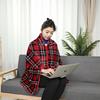 Dual-Purpose Warm Shawl Blanket - Double-Layer, Thick, Perfect for Office Naps or Lounging