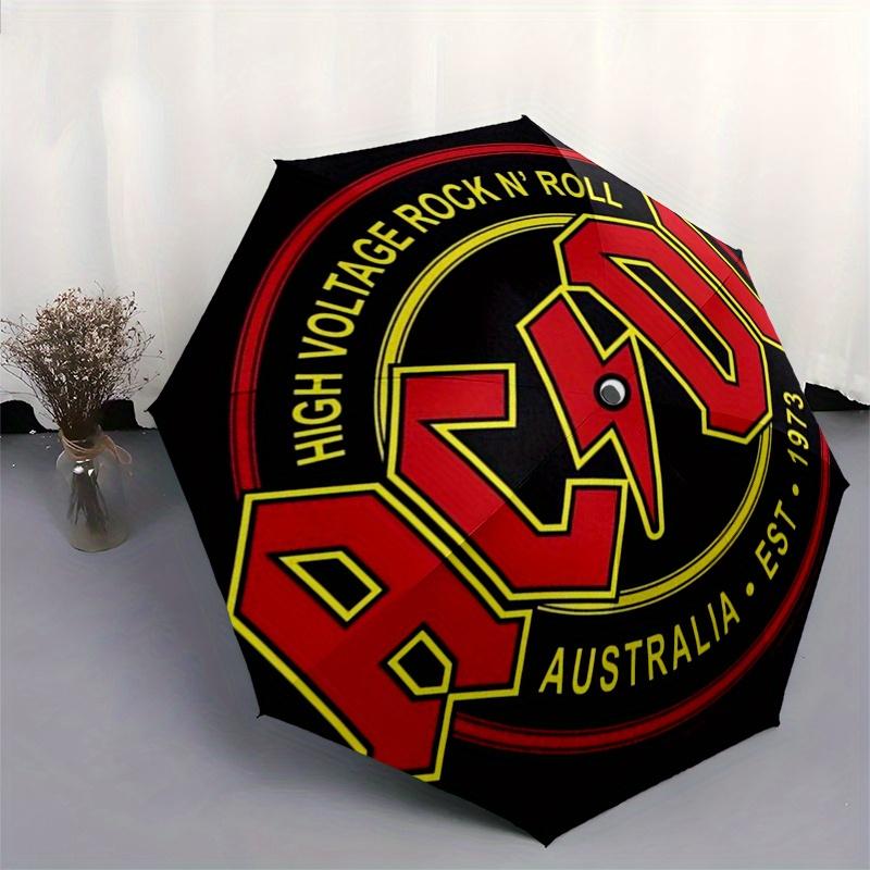 AC/DC High Voltage Rock N' RollPoster PrintUmbrella, Portable 3-Fold Compact Umbrella for Men & Women Gift