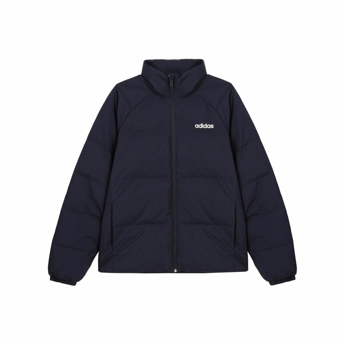 adidas versatile letter logo warm long-sleeve down jacket in unisex ink blue JL9585 L