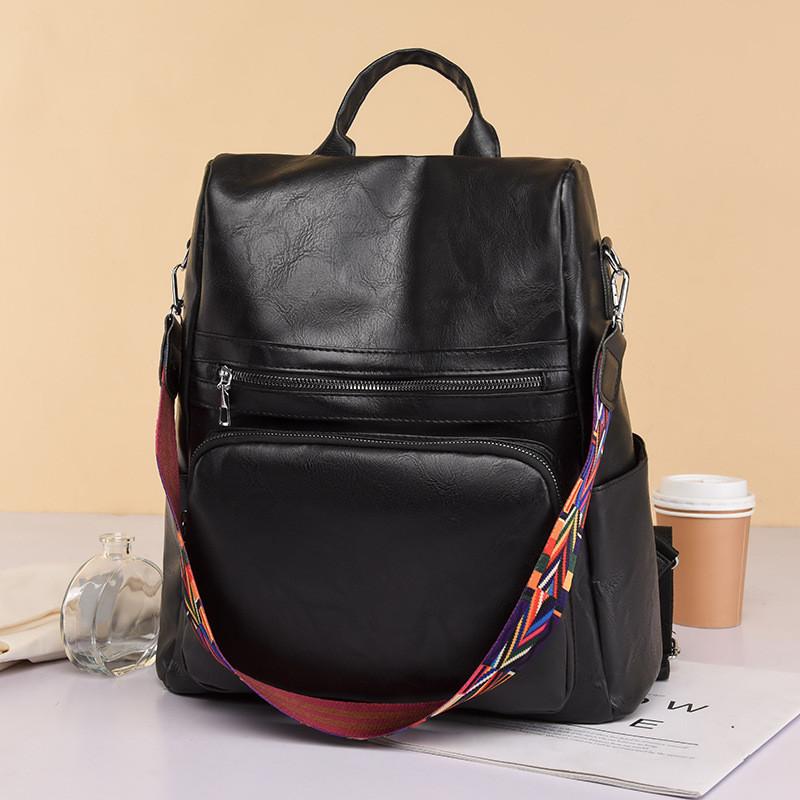 Pu Leather Backpack For Women With Large Capacity And Antitheft Design Perfect For Travel And Daily Use