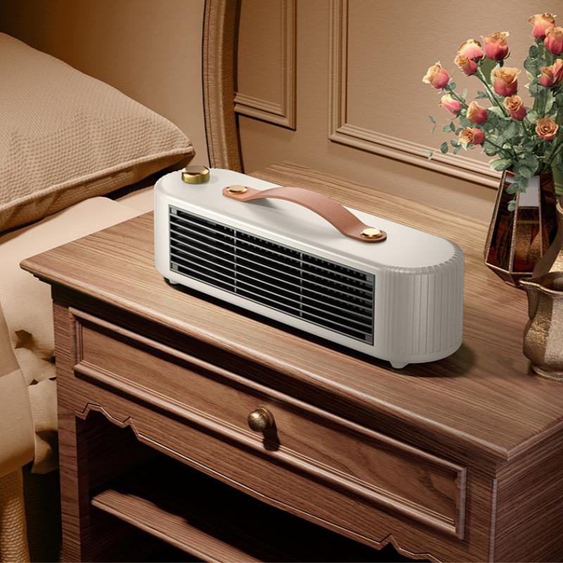 Mini tichý přenosný stolní počítač Úspora energie PTC keramický prostorový vzduch horkovzdušný ventilátor s rukojetí pro kancelářské domácnosti