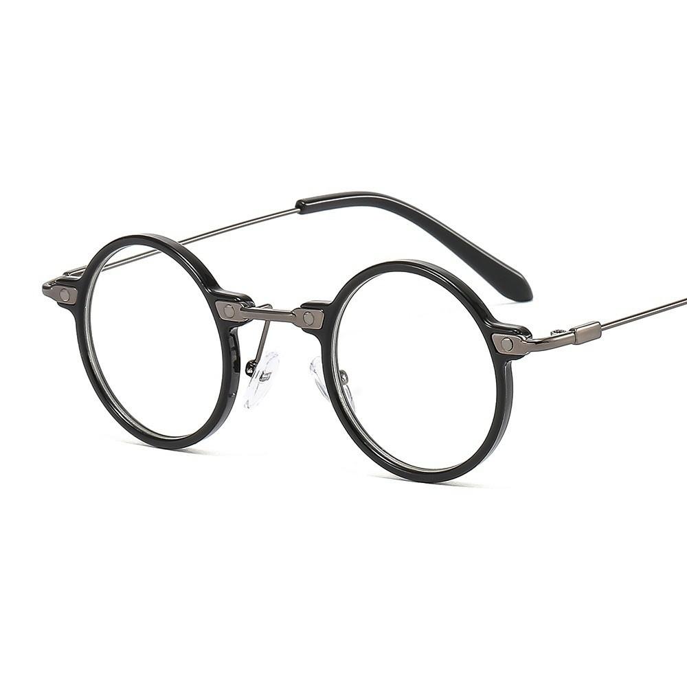 Punk Style Round Flat Glasses With Uv Protection For Men And Women Summer