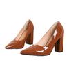 Women's High Chunky Block Heels Sexy Pumps Closed Toe Slip On Pointed Toe Work Dress Office Wedding Party Pumps Shoes for Women High Heeled Shoes