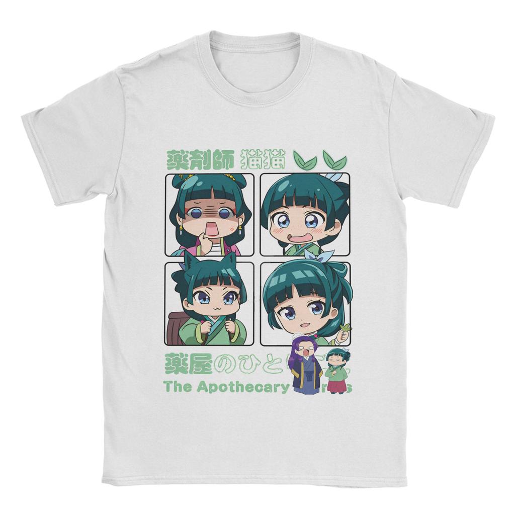Men T-Shirt The Apothecary Diaries    Vintage Cotton Tees Short Sleeve Maomao T Shirts Round Neck Clothing Printing