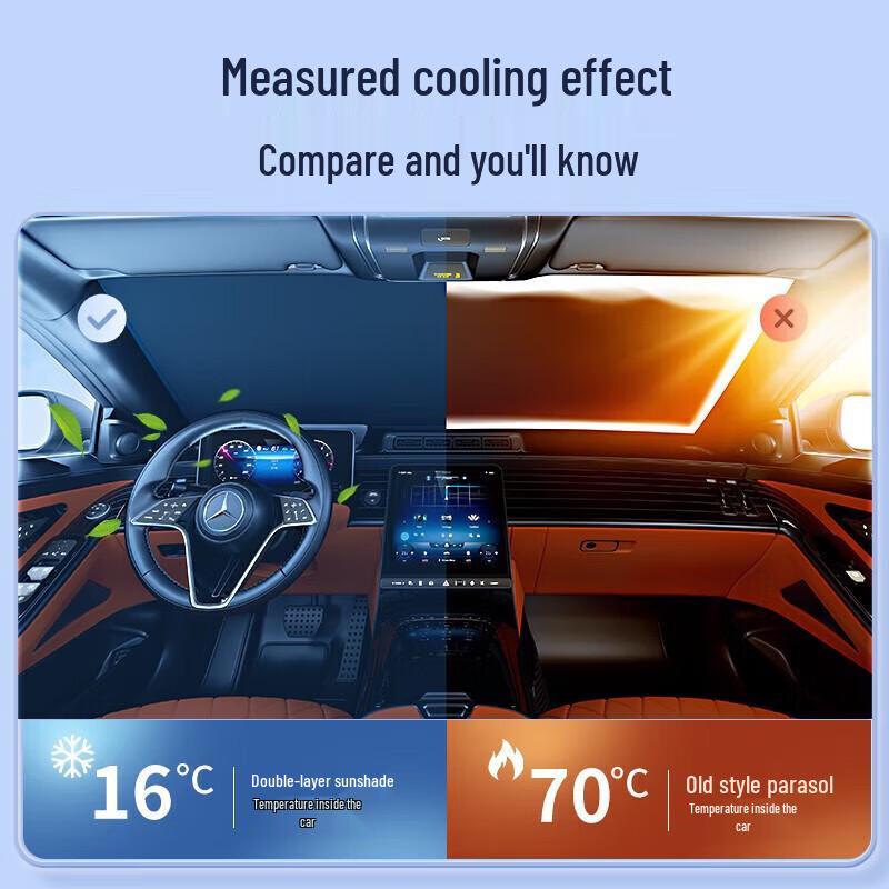 Car Sunshade: Heat-Insulating Blackout Shield for Front Windshield
