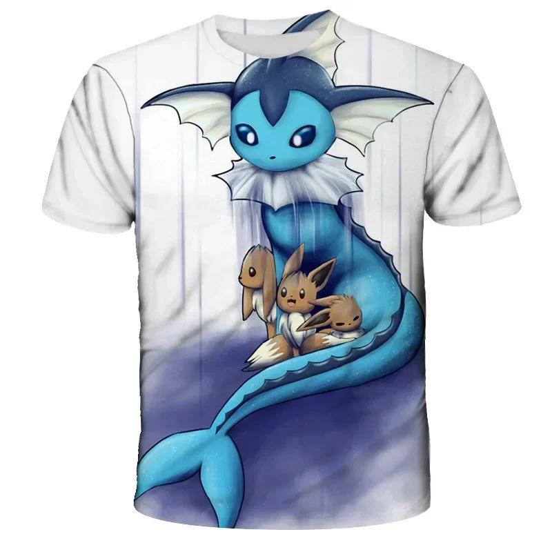 

Покемон Пікачу М юту 3D Літня мода мультфільм футболка аніме покемон хіп-хоп випадкові діти короткі рукави хлопчики та дівчатка 120