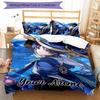 3pcs Genshin Impact4 Cover Set - Personalized Name, HD Printed Bedding with 1 Cover and 2 Pillowcases - Perfect for Home Decor, Easy Care
