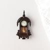 Movable Pendulum Vintage Clock Wooden Design Simulated Furniture Model  Dollhouse Decor