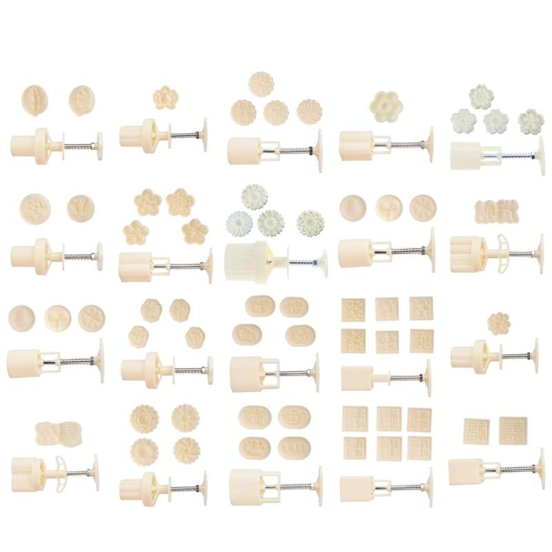 Convenient and Safe to Use Plastic Molds Green Bean Snacks Making Molds Practical Cooking Stamp Set for Festival