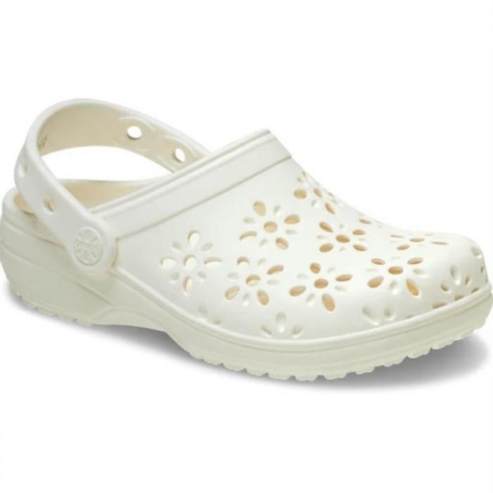 

CrocS HC02 Цветочные вырезанные сабо Мел в магазине Доставка Женские сандалии Офисные работники Chalk/M3W5/220