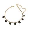 Snygg Flerfärgad Fjärilshänge Halsband Trendig Minimalistisk Choker För Kvinnor