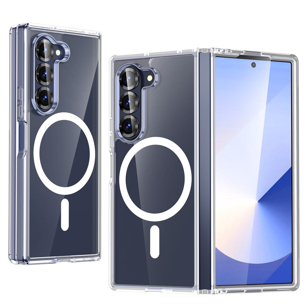 Suitable for Samsung Galaxy Z FOLD6 Wristband Mobile Phone Case Transparent One Piece PC Anti Fall Ultra Thin Protective Case