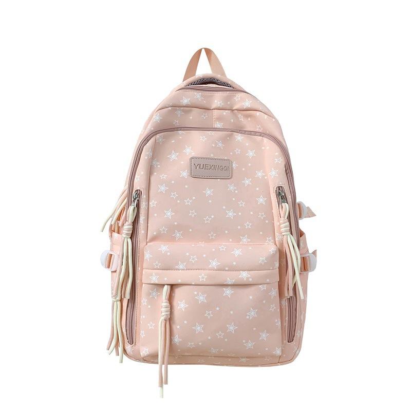 Schoolbag Korean Version of Small Fresh Student Schoolbag Japanese Princess Versatile Cute Star Printing Large Capacity Casual Backpack